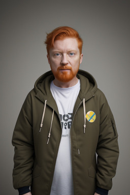 Ukrainian middle-aged non-binary with  ginger hair