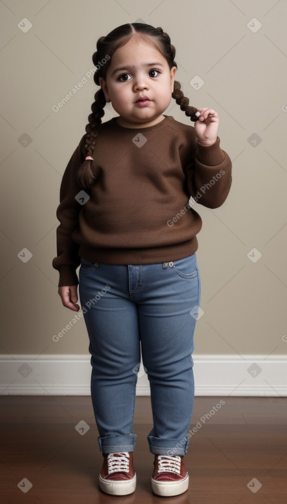 Venezuelan infant girl with  brown hair