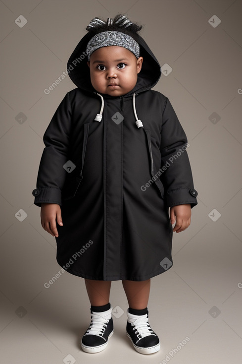 Senegalese infant girl with  black hair