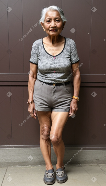 Nepalese elderly female with  gray hair