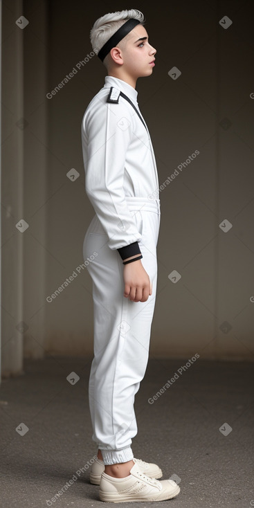 Iraqi teenager boy with  white hair