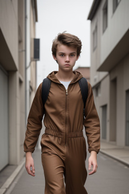 Belgian teenager boy with  brown hair