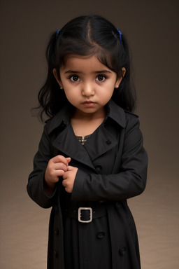 Omani infant girl with  black hair