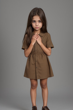 Child female with  brown hair