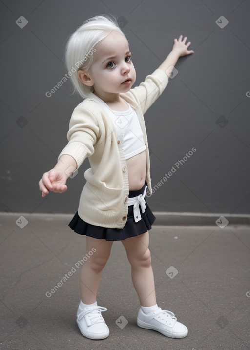 Portuguese infant girl with  white hair