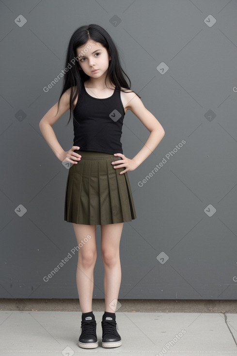 Canadian child girl with  black hair