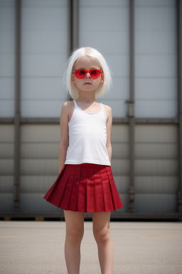 Czech child female with  white hair