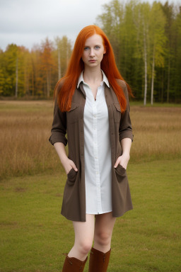 Estonian adult female with  ginger hair