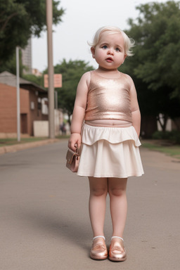 South african infant girl with  white hair