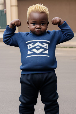 Togolese infant boy with  blonde hair