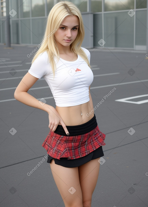 Croatian young adult female with  blonde hair