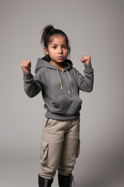 Peruvian child girl with  gray hair