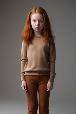 Belgian child girl with  ginger hair