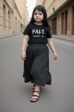 Hungarian child girl with  black hair