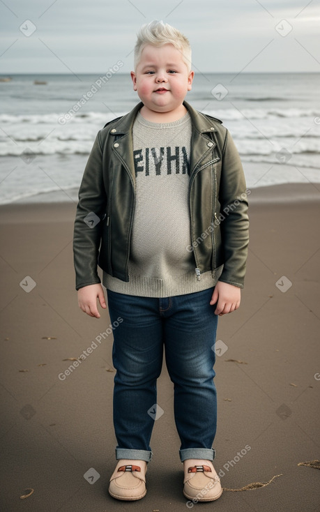 Lithuanian child boy with  white hair