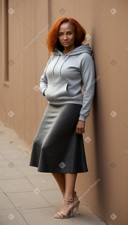 Malian middle-aged female with  ginger hair