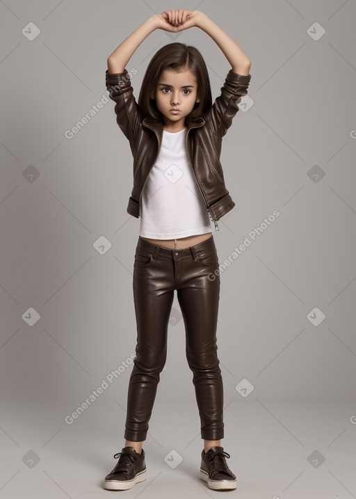 Libyan child girl with  brown hair