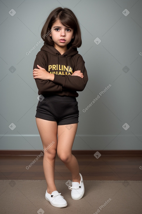 Venezuelan infant girl with  brown hair