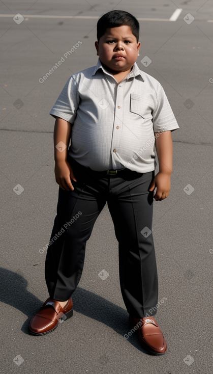 Panamanian child boy with  gray hair