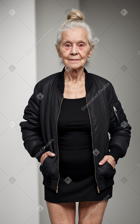 Norwegian elderly female with  black hair