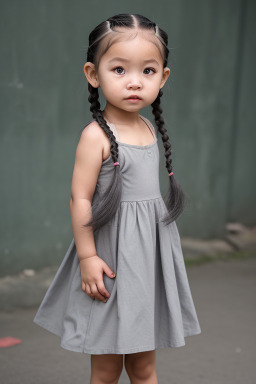 Vietnamese infant girl with  gray hair