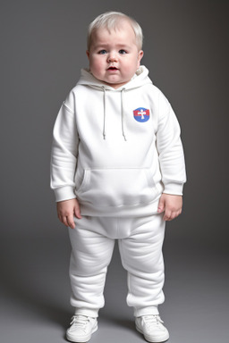 Czech infant boy with  white hair