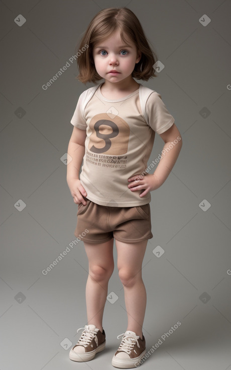 Caucasian infant girl with  brown hair