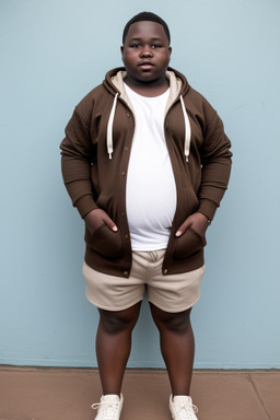 Zambian teenager boy with  brown hair