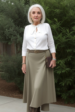 Elderly female with  white hair