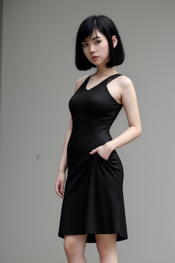 Taiwanese young adult female with  black hair