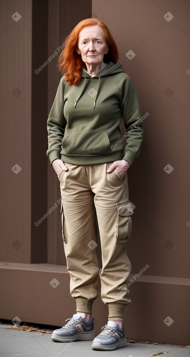 British elderly female with  ginger hair