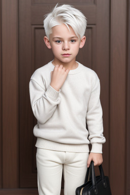 Irish child boy with  white hair