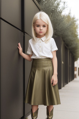 Child female with  white hair