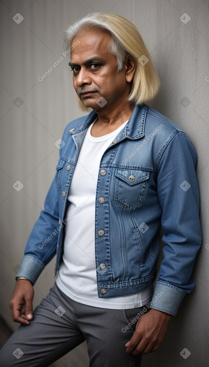 Bangladeshi 45 years male with  blonde hair