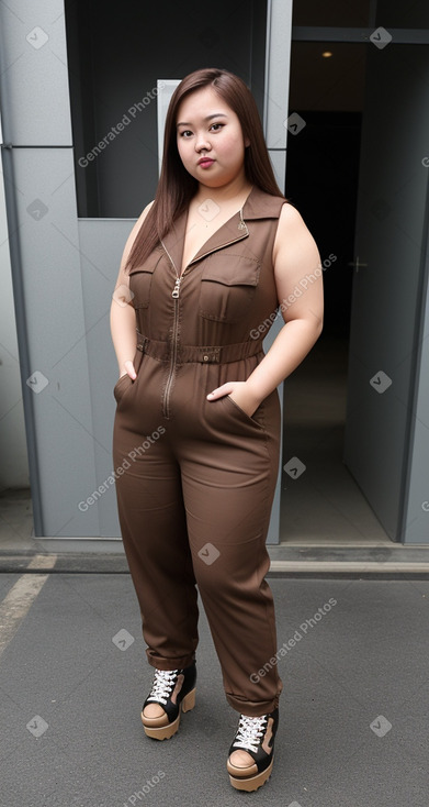 Singaporean adult female with  brown hair