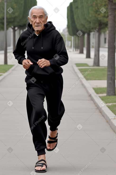 French elderly male with  black hair