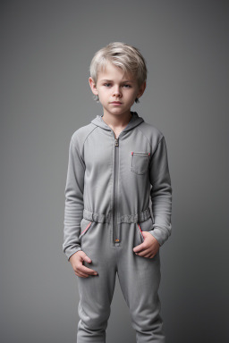 Norwegian child boy with  gray hair