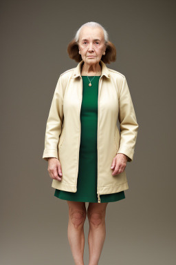 Belgian elderly female with  brown hair