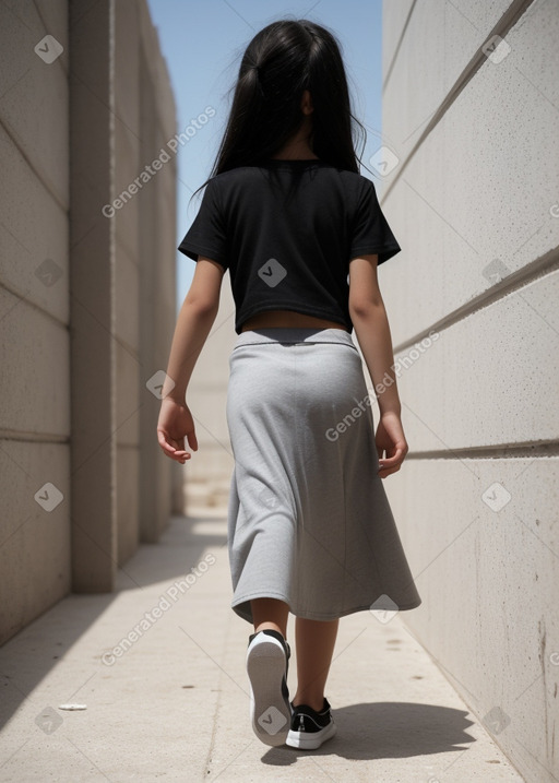 Israeli child girl with  black hair