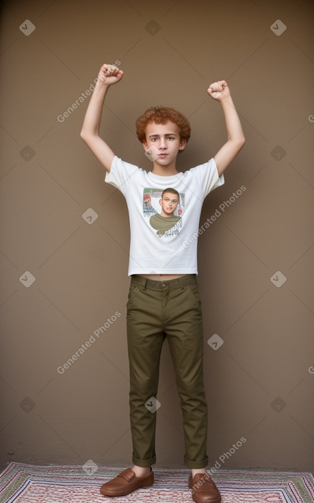 Moroccan teenager boy with  ginger hair