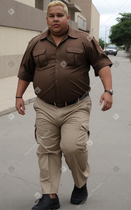 Panamanian adult male with  blonde hair