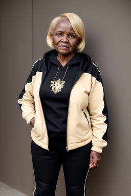 Tanzanian elderly female with  blonde hair