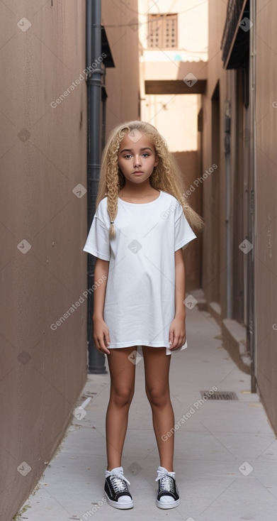 Moroccan child female with  blonde hair