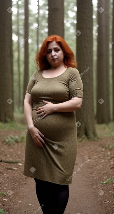 Iranian middle-aged female with  ginger hair