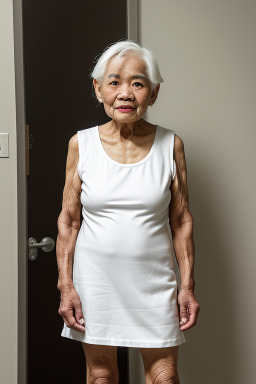 Thai elderly female with  white hair