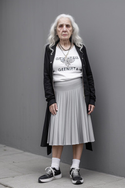 Uruguayan elderly female with  gray hair