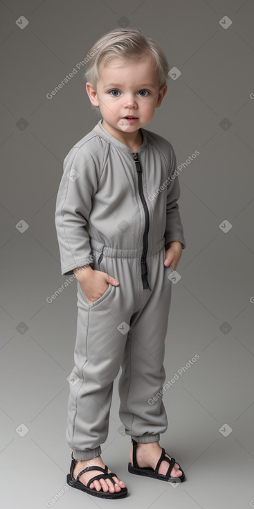 Caucasian infant boy with  gray hair