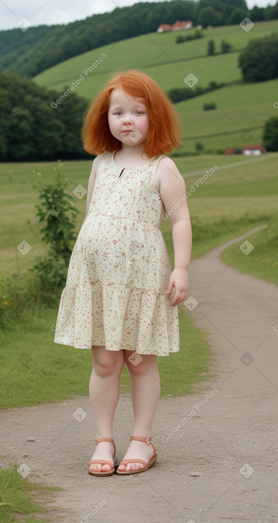 Slovenian infant girl with  ginger hair