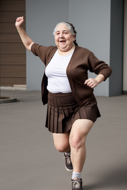 Chilean elderly female with  brown hair