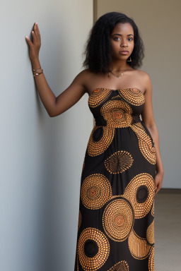 African american adult female with  black hair